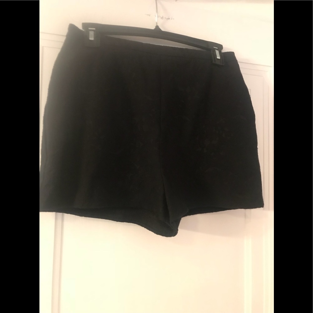Black lace shorts